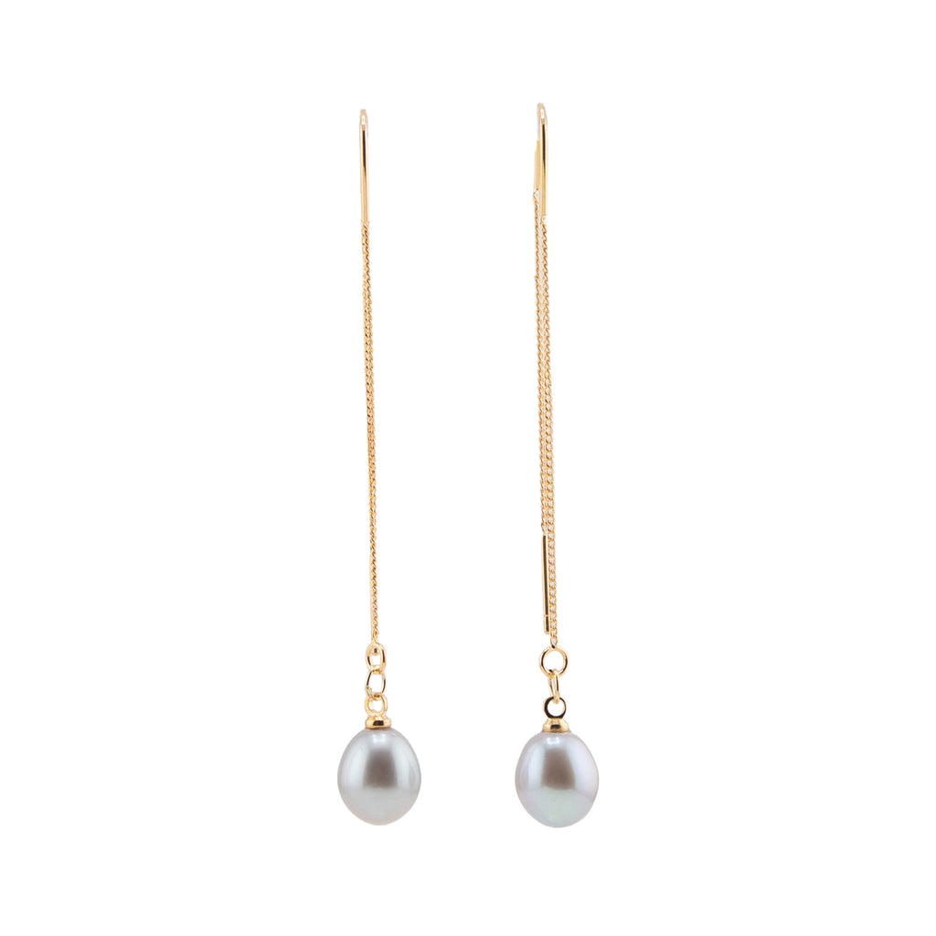 Naia Pearl Threader Earrings