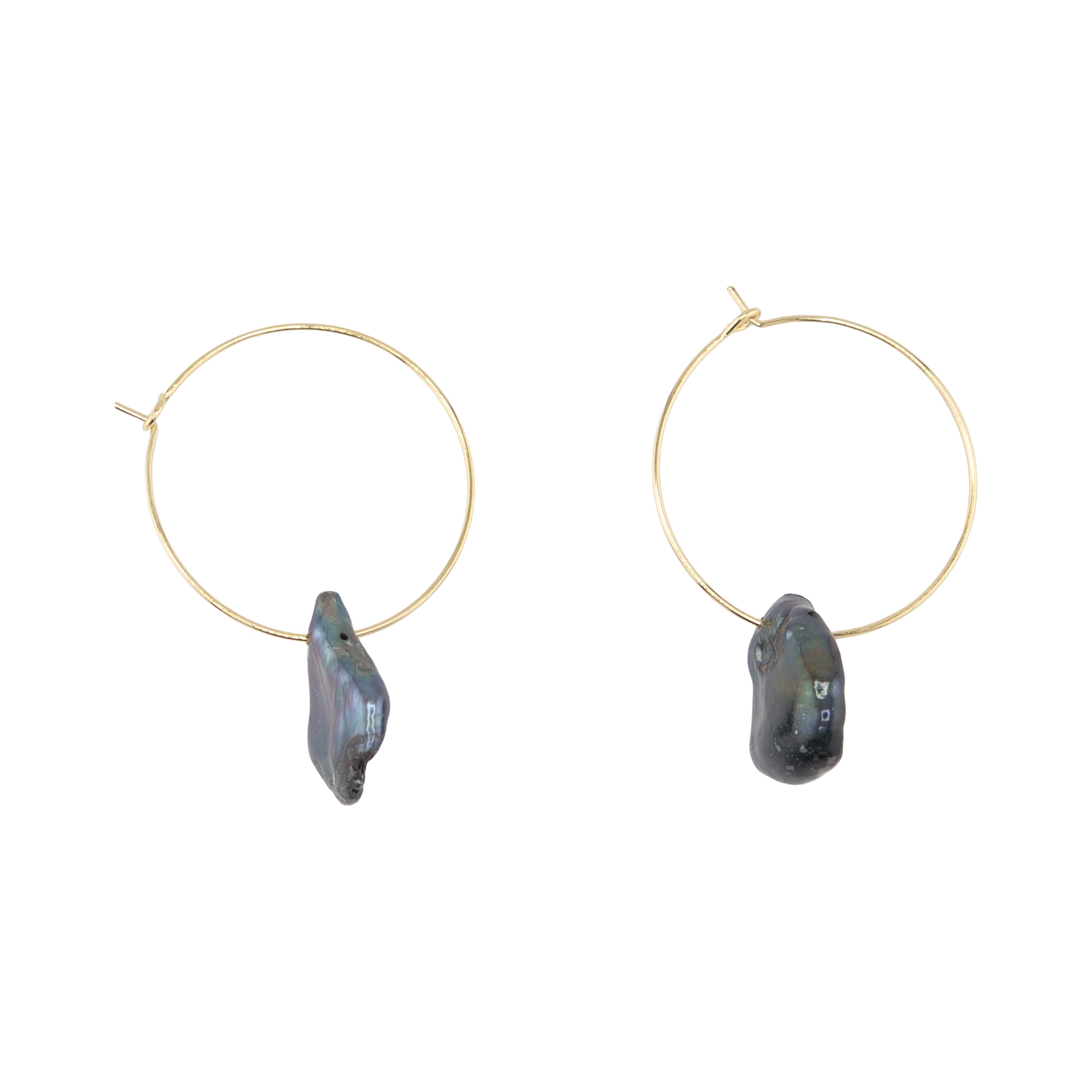 Island Luxe Pearl Hoop Earrings
