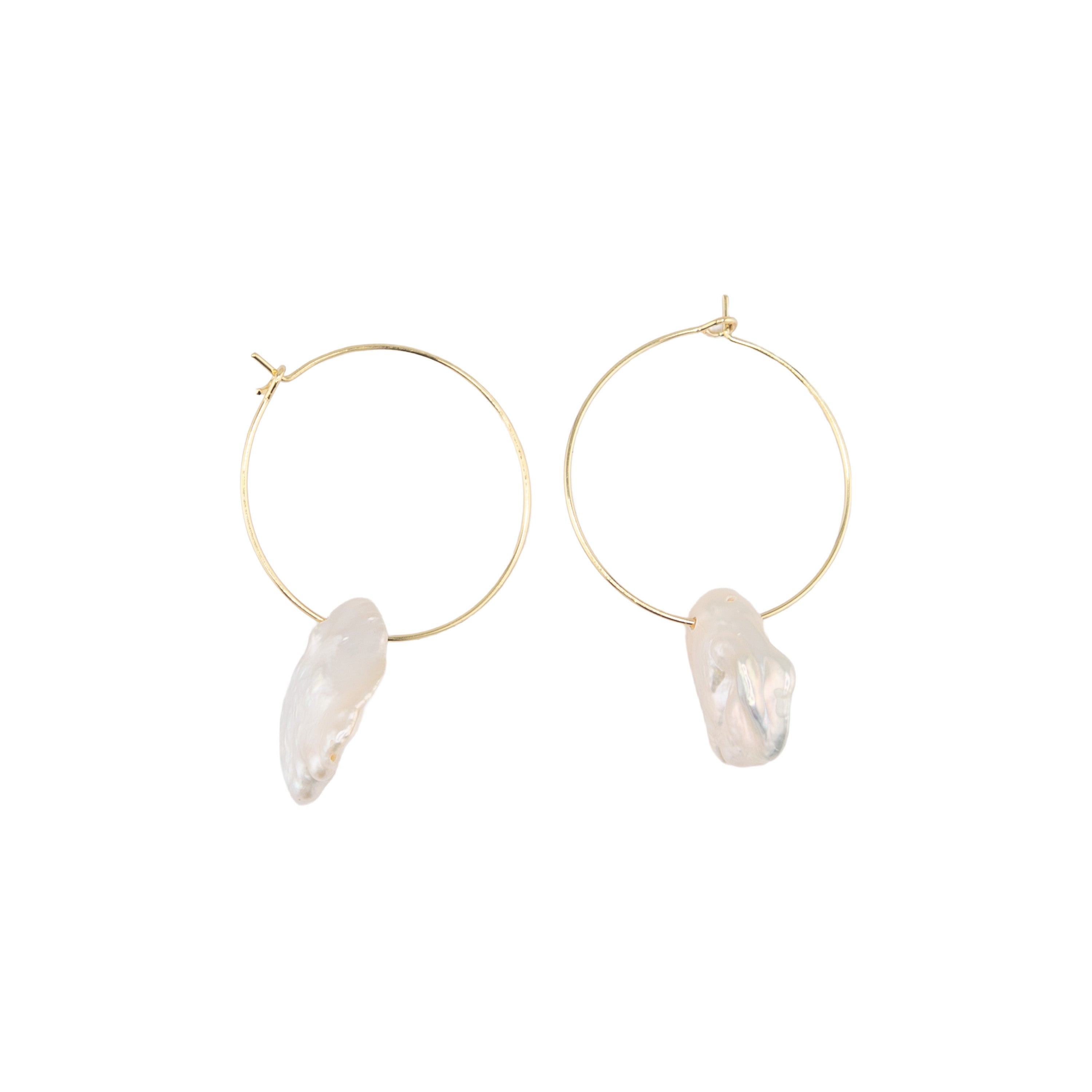Island Luxe Pearl Hoop Earrings