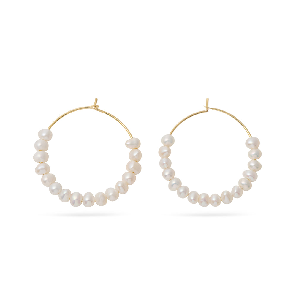Leilani Pearl Hoop Earrings