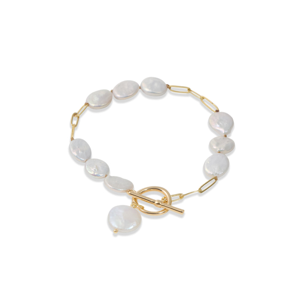 Kalea Coin Pearl Bracelet