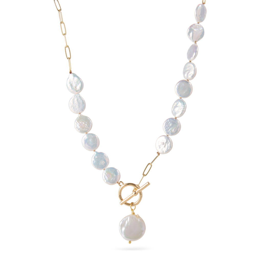 Kalei Coin Pearl Necklace