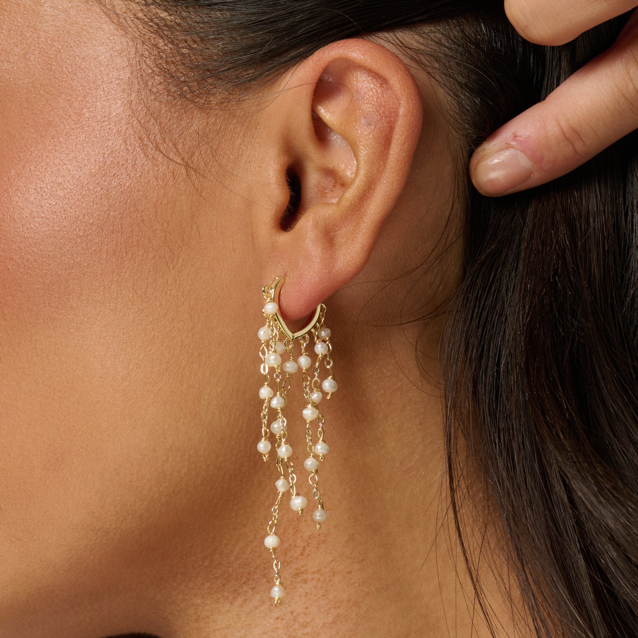 Kaimana Cascade Pearl Earrings